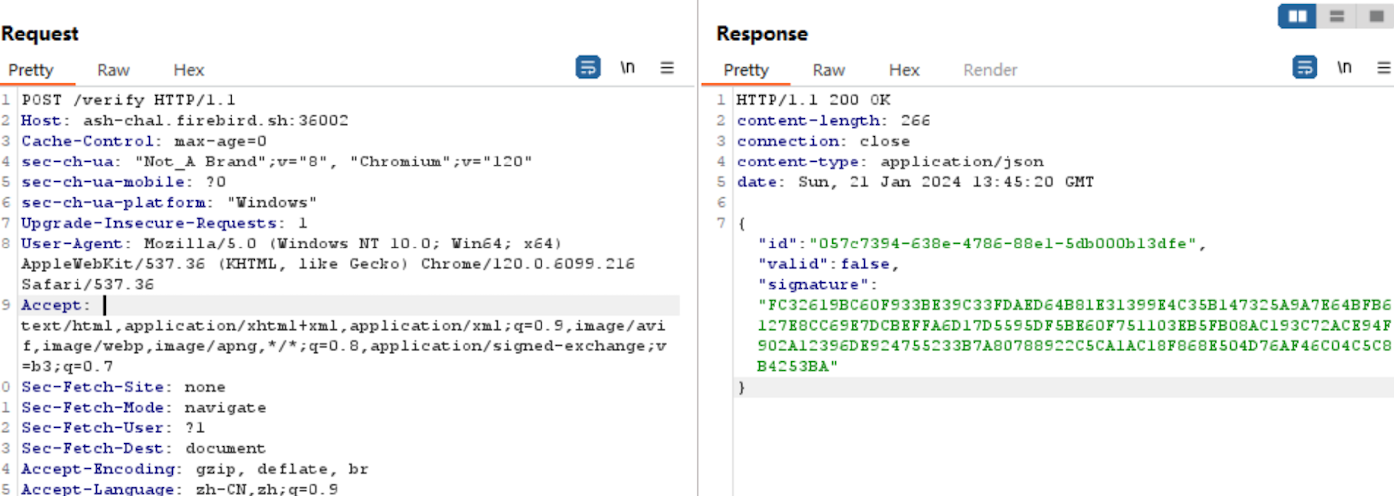 Three fields returned